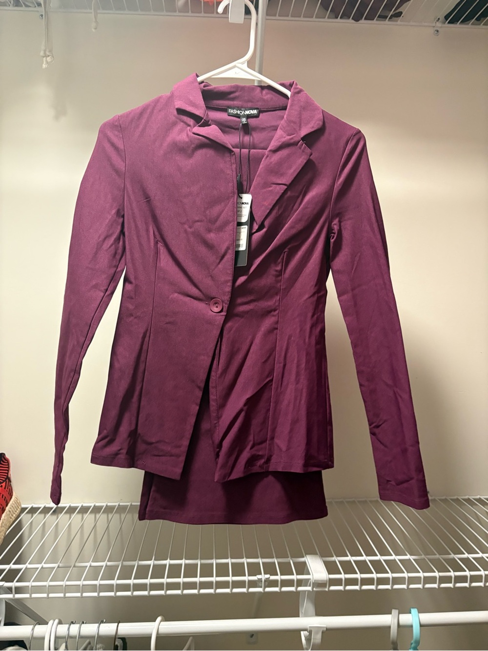 Fashion Nova Purple Pantsuit Set XS (Jacket and Pants Included)